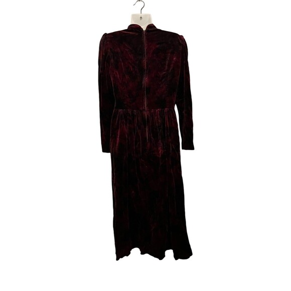 Vintage 1960s Origin Formal Cocktail Velour Maxi Dress Size 12 - Picture 5 of 7